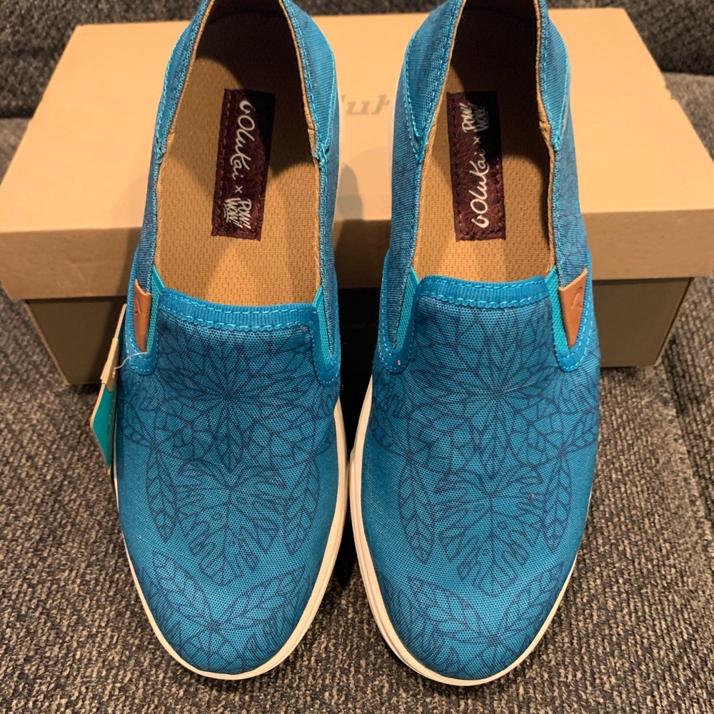 Olukai Teal Slip-on Shoes, Women’s Size 6.5.  New!